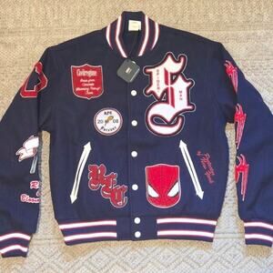 Civil Regime x Marvel Spider-Man Letterman Jacket Size Medium NWT
